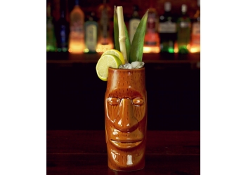 EASTER ISLANDER TIKI GLASS